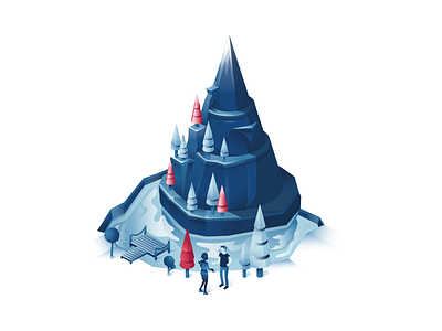 Who are Southside ? illustration isometric moutain paris uidesign