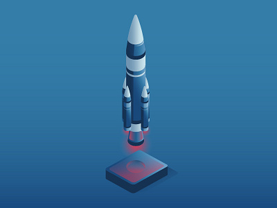 Kick Off ! 3d illustration illustrator isometric isometric design rocket spacerocket uidesign