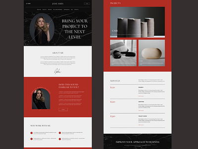 Portfolio website for personal assistant aesthetic assistant landing madeontilda portfolio tilda ui ux website