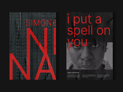 Poster Design aesthetic brutalism graphic design minimal nina simone poster swiss typography typography