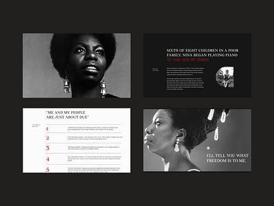 Longread about Nina Simone animation longread nina simone typography ui ux webdesign website