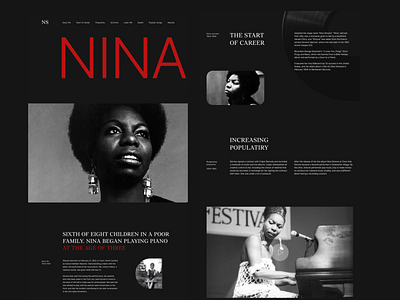 Longread about Nina Simone aesthetic animation artist longread nina simone typography ui ux website