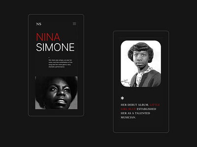 Longread about Nina Simone aestheitc animation artist longread nina simone typography ui ux websdesign website