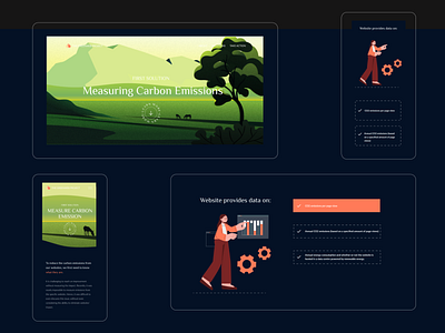 Educational Website about Carbon Emissions carbon educational emission illustration pollution ui ux waste