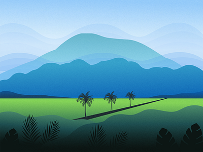 Bali Landscape bali concept design green journey landscape mountains nature nature illustration scenery travel vector vectorart view