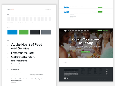 Sysco.com Styles design design system styleguide