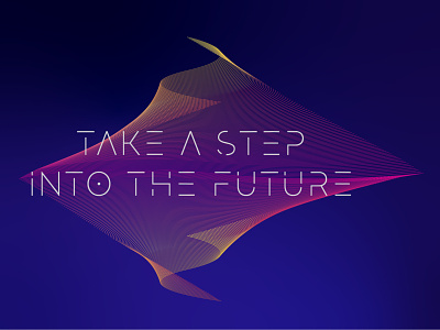 Take a step into the future campaign facebook future gradient graphic design illustration social media