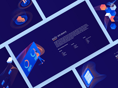 Landing page Modern company abstract graphic design illustration illustrator isometric landing page ui ux web design website wordpress