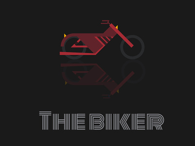 THE BIKER bike branding graphic design illustration motorbike shapes simple visualidentity visualstyle
