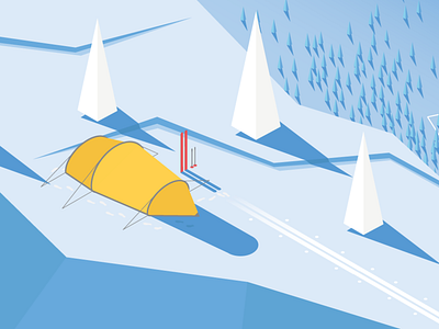 Isometric expedition tent on a plateau expedition isometric ski tent winter countryside