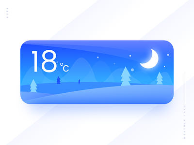 Weather Card #04 app blue card cloudy cold simple ui violet weather winter
