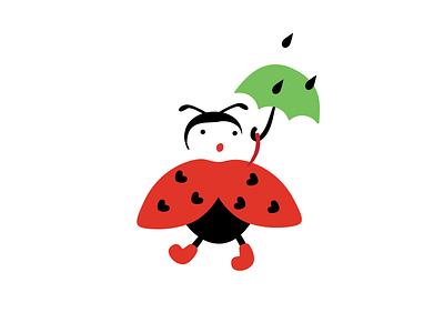Ladybird character illustration kids store ladybird