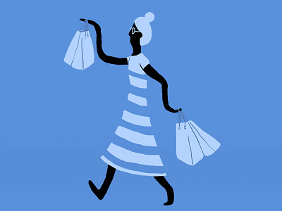 Walk Like An Egyptian character leisure shopping walk woman