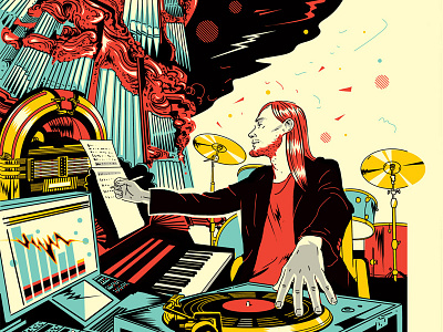 «The Hollywood Reporter» magazine composer computer illustration music note russia