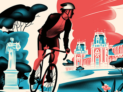 Tsaritsyno Park | «Moscowskie torgi» magazine bike illustration park relax russia social sport