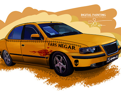 Taxi Digital Paint photoshop