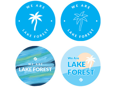 Sticker Concepts circles paint swipes palm trees stickers