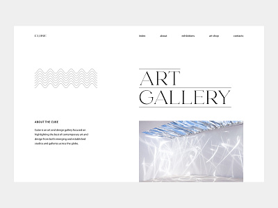 Cube Art Gallery | Website art art gallery consept design gallery minimal typography ui ui design web web design website