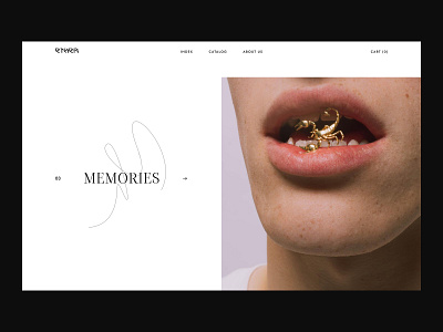 ETHER | Jewelry Online Store consept design jewelry minimal typography ui ui design web web design website