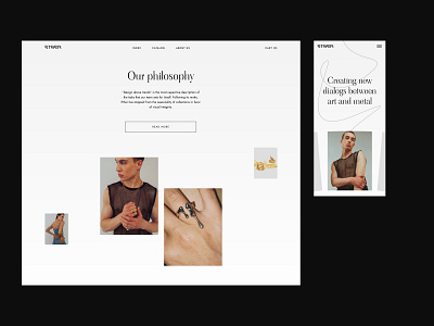 ETHER | Jewelry Online Store consept design jewelry minimal typography ui web web design website