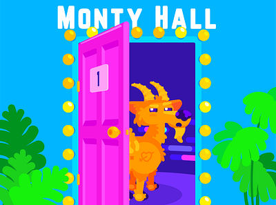 Monty Hall art artist character design flat illustration illustration art illustrator math monster vector