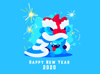 Happy New Year 2020 art artist character design happy new year holidays illustration vector