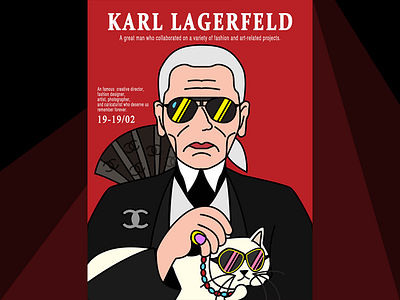 Karl Lagerfeld Illustration 2019 beauty channel design fashion graphicdesign illustration inspiration karl lagerfeld lagerfeld mode model style style frame