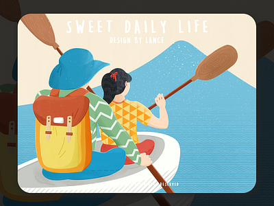 Sweet Daily Life color design illustration poster ps vector