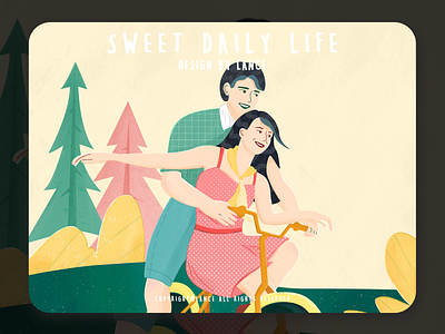 Sweet Daily Life color design illustration ps ui vector