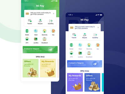 Mi Pay Redesign 2019 app color design gradient icon illustration pay payment app sketch ui ux