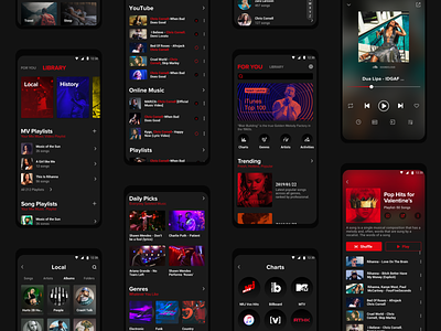 Music Max App Design 2019 app design color entertainment music music app sketch ux uxui