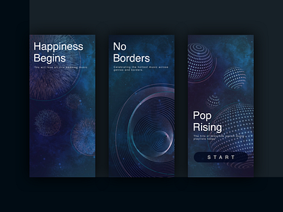 Splash Page for Music App 2019 app color design music page pages poster splash ui visual welcome page