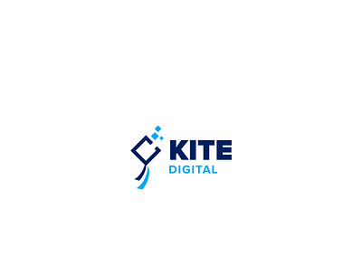 Kite Digital blue bangladesh design digital icon kite kite digital kite digital logo typography vector