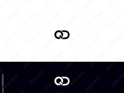 QD Letter Logo Design vector Template style