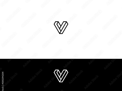 Letter V, VV Logo Design Vector Abstract Whimsical Monogram sign