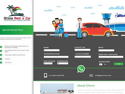 Ghana Web Page design illustration ui ux vector web