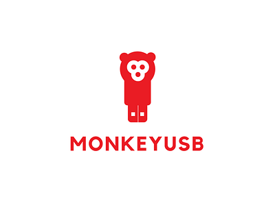 Monkey usb logo animation design icon logo monkey monkey usb