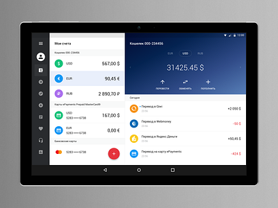 Finance App for Tablet