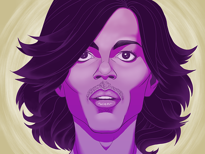 Purple Prince illustration photoshop portrait illustration