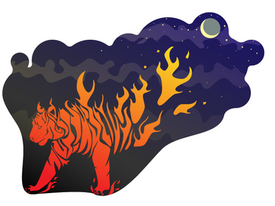 Tyger adobe illustrator animal design illustration tiger vector