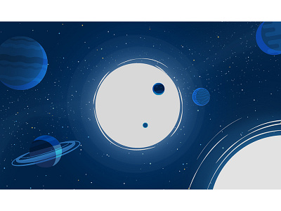 Solar System animation illustartor illustration solar system style frame