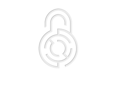 Maze lock icon