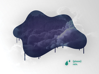 Please Rain 2 blue cloud design icon illustration purple rain shape texture type