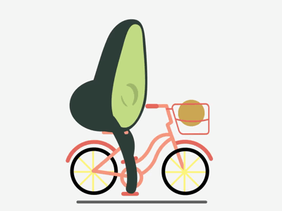 work in progress after effects avocado bicycle bike bike gif gif illustrator