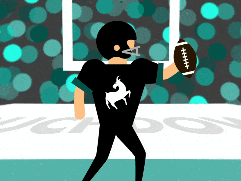Touchdown after effects animation character football illustration illustrator motion design motion graphics touchdown
