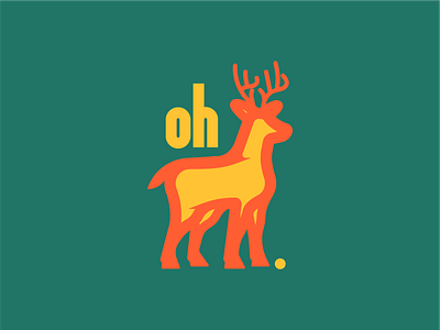 Oh Deer. character deer design graphic design hand lettering illustration illustrator lines pun typography vector