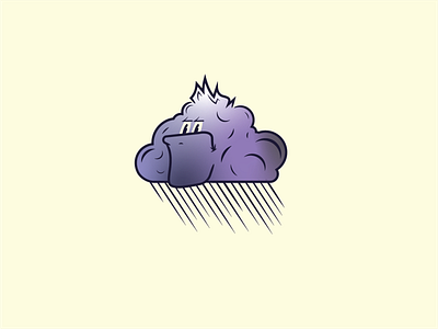 Grumpy Cloud character cloud design graphic design grumpy illustration illustrator lines vector