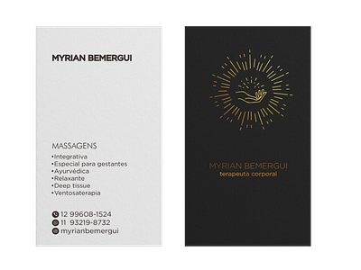 Visit Card with golden foil branding design golden golden ratio graphic design logo visit card