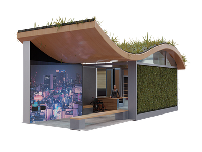 Visualization for a urban project. 3d blender 3d design green product design