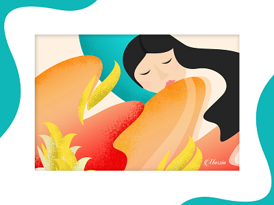 Sleeping with nature concept art digital art iluustration imaginary leaf leaves marzia painting photoshop sleeping beauty sleeping with nature sleeping with nature